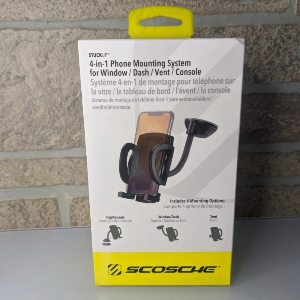Scosche - StuckUp 4-in-1 Universal Mount for Mobile Devices - Black